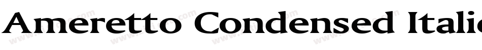 Ameretto Condensed Italic字体转换